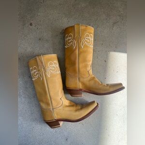 70s Banana Leather Boots - Justin D
